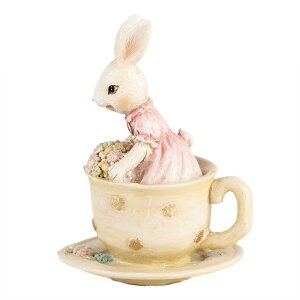 Clayre & Eef 6PR4395 Decorative Rabbit Beige Pink...