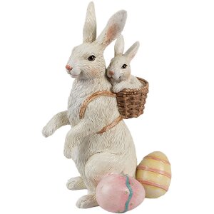 Clayre & Eef 6PR4397 Decorative Rabbit Beige Pink...