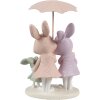 Clayre & Eef 6PR4399 Decorative Rabbit White Pink Polyresin 11x10x17 cm