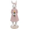 Clayre & Eef 6PR4411 Decorative Rabbit White Pink 8x8x23 cm Polyresin