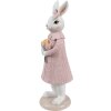 Clayre & Eef 6PR4411 Decorative Rabbit White Pink 8x8x23 cm Polyresin