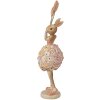 Clayre & Eef 6PR4417 Decorative Rabbit Beige Pink 11x7x27 cm Polyresin