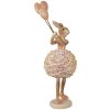 Clayre & Eef 6PR4417 Decorative Rabbit Beige Pink 11x7x27 cm Polyresin