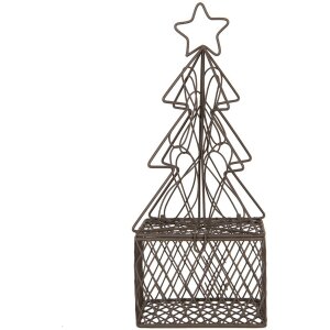 Clayre & Eef 6Y5704 Christmas Tree Brown Iron 9x9x22...