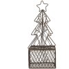 Clayre & Eef 6Y5704 Christmas Tree Brown Iron 9x9x22 cm Decoration