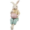 Clayre & Eef 6PR4393 Decorative Rabbit Beige Yellow Country Style 7x5x14 cm