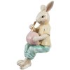 Clayre & Eef 6PR4393 Decorative Rabbit Beige Yellow Country Style 7x5x14 cm