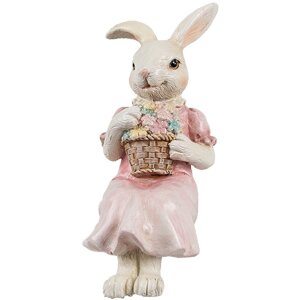 Clayre & Eef 6PR4394 Decorative Rabbit Beige Pink...