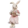 Clayre & Eef 6PR4394 Decorative Rabbit Beige Pink 7x5x13 cm Polyresin Country Style