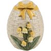 Clayre & Eef 6PR4400 Decorative Egg Beige Yellow Polyresin 9x8x10 cm Country Style