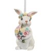 Clayre & Eef 6PR4409 Decoration Hanger Rabbit White 5x5x8 cm