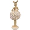 Clayre & Eef 6PR4418 Decorative Rabbit Beige Pink 9x7x22 cm Polyresin Country Style