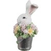 Clayre & Eef 6PR5174 Decorative Rabbit White Pink Polyresin 8x9x15 cm