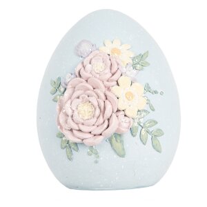 Clayre & Eef 6PR5181 Decorative Egg Polyresin Blue...