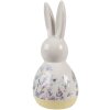 Clayre & Eef 6CE2015 Decorative Rabbit White Blue Ceramic 12x10x23 cm