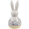 Clayre & Eef 6CE2015 Decorative Rabbit White Blue Ceramic 12x10x23 cm