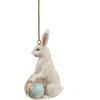 Clayre & Eef 6PR4396 Pendant Rabbit Beige Blue 6x3x9 cm Polyresin