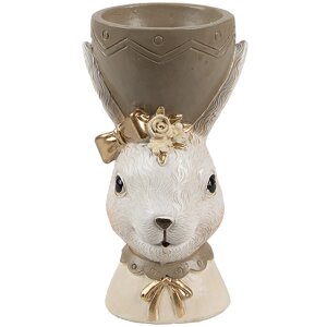 Clayre & Eef 6PR4402 Eggcup Rabbit Beige Brown...