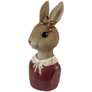 Clayre & Eef 6PR4415 Decoration Bust Rabbit Beige Red...