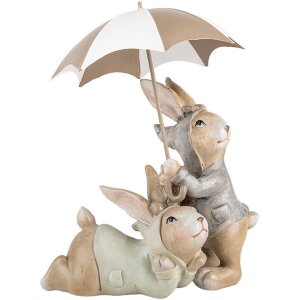 Clayre & Eef 6PR5248 Decorative Rabbit with Umbrella...