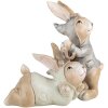 Clayre & Eef 6PR5248 Decorative Rabbit with Umbrella Beige Brown 19x16x23 cm