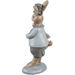 Clayre & Eef 6PR5256 Decorative Rabbit Beige Blue 8x7x19 cm Country Style