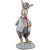 Clayre & Eef 6PR5256 Decorative Rabbit Beige Blue 8x7x19 cm Country Style