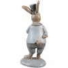 Clayre & Eef 6PR5256 Decorative Rabbit Beige Blue 8x7x19 cm Country Style