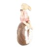 Clayre & Eef 6PR5261 Decorative Rabbit Beige Pink 10x6x17 cm Polyresin Country House