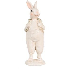 Clayre & Eef 6PR5241 Decorative Rabbit White Green...