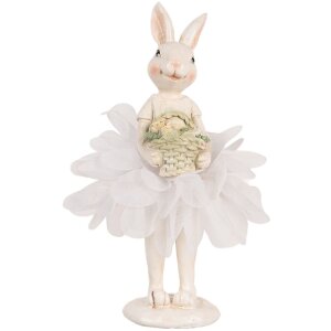 Clayre & Eef 6PR5242 Decorative Rabbit White Green...