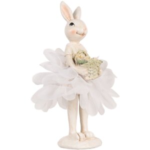 Clayre & Eef 6PR5242 Decorative Rabbit White Green...