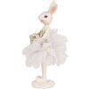 Clayre & Eef 6PR5242 Decorative Rabbit White Green 6x6x17 cm Country Style