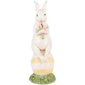 Clayre & Eef 6PR5243 Decoration Rabbit White Green...