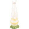 Clayre & Eef 6PR5243 Decoration Rabbit White Green 7x7x19 cm