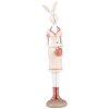 Clayre & Eef 6PR5245 Decorative Rabbit White Pink 4x4x22 cm Country Style