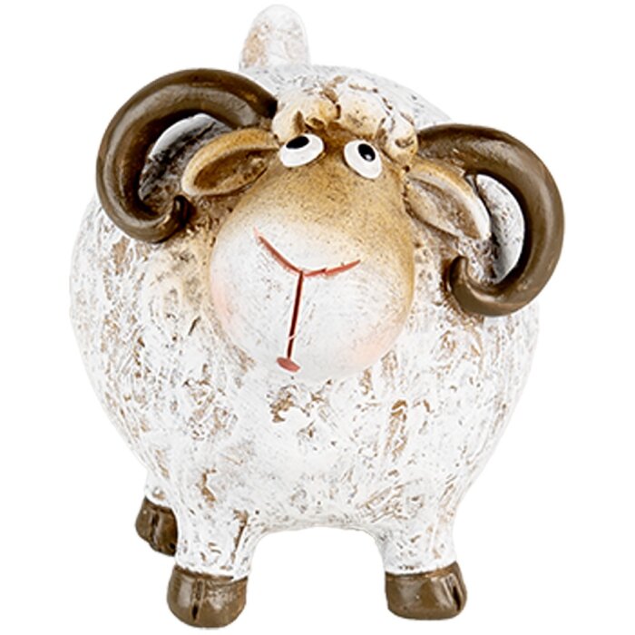 Clayre & Eef 6PR5274 Decoration Sheep White Brown 9x7x8 cm