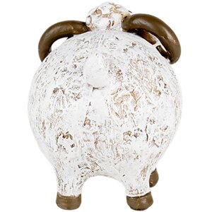 Clayre & Eef 6PR5274 Decoration Sheep White Brown 9x7x8 cm