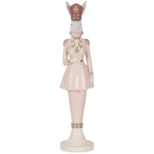 Clayre & Eef 6PR5117 Decorative Rabbit White Pink...