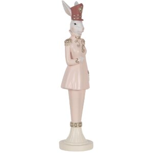 Clayre & Eef 6PR5117 Decorative Rabbit White Pink...