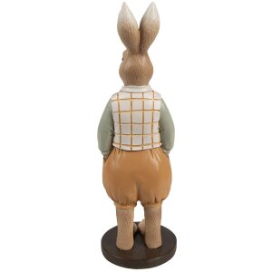 Clayre & Eef 6PR5127 Decorative Rabbit Brown Orange 7x7x23 cm