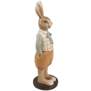 Clayre & Eef 6PR5127 Decorative Rabbit Brown Orange 7x7x23 cm