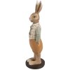 Clayre & Eef 6PR5127 Decorative Rabbit Brown Orange 7x7x23 cm