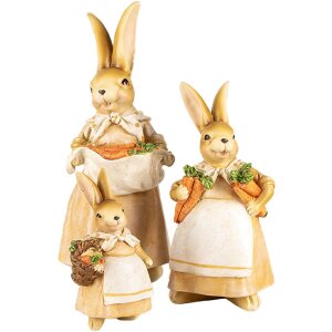 Clayre & Eef 6PR5233 Decorative Rabbit Brown Beige 11x11x26 cm Country Style