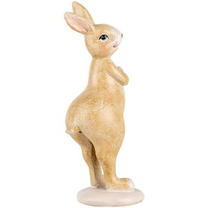 Clayre & Eef 6PR5236 Decorative Rabbit Beige Pink 5x6x13 cm Country Style