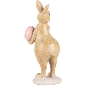 Clayre & Eef 6PR5236 Decorative Rabbit Beige Pink 5x6x13 cm Country Style