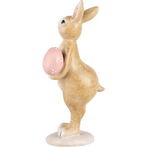 Clayre & Eef 6PR5236 Decorative Rabbit Beige Pink 5x6x13 cm Country Style