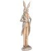 Clayre & Eef 6PR5239 Decorative Rabbit Beige Grey 7x5x24 cm Country Style