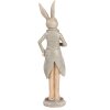 Clayre & Eef 6PR5239 Decorative Rabbit Beige Grey 7x5x24 cm Country Style