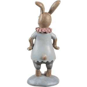 Clayre & Eef 6PR5257 Decorative Rabbit Beige Blue 8x6x19 cm